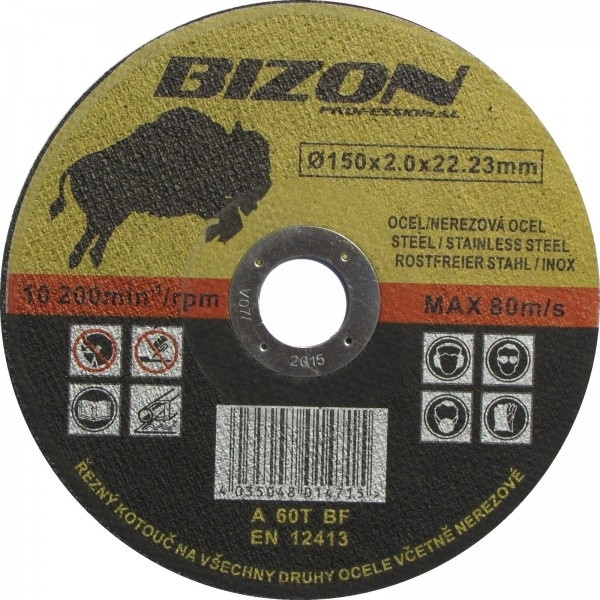 Řezný kotouč - 150 x 2,0 x 22,2 A60T-BF