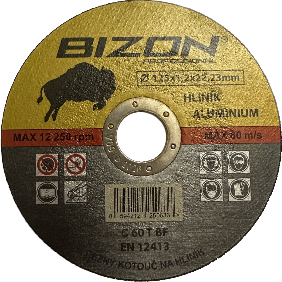 Řezný kotouč na hliník - 125 x 1,2 x 22,2 A60T-BF